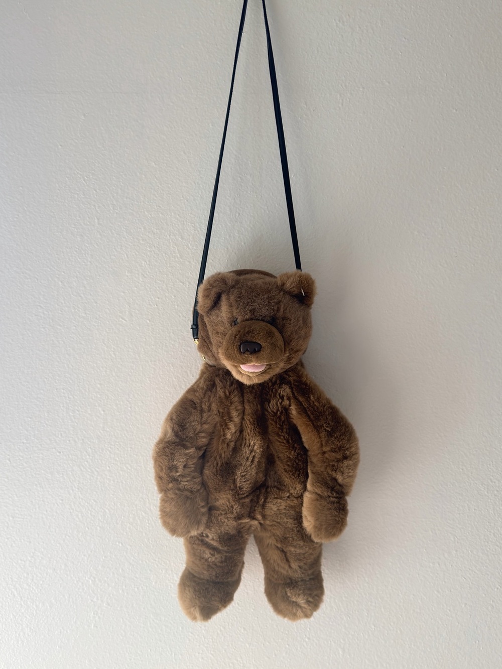 Mango Brown Plush Bear Shoulder Bag
